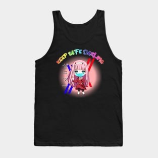 Keep safe darling, zero two chibi Tank Top